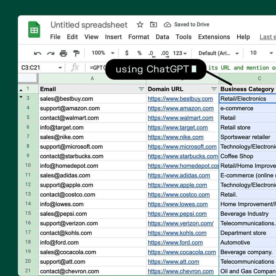 Audience Segmentation using ChatGPT and Google Sheets